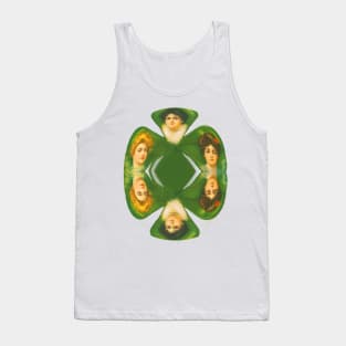 The green clover girls. girls faces, romantic vintage painting Tank Top